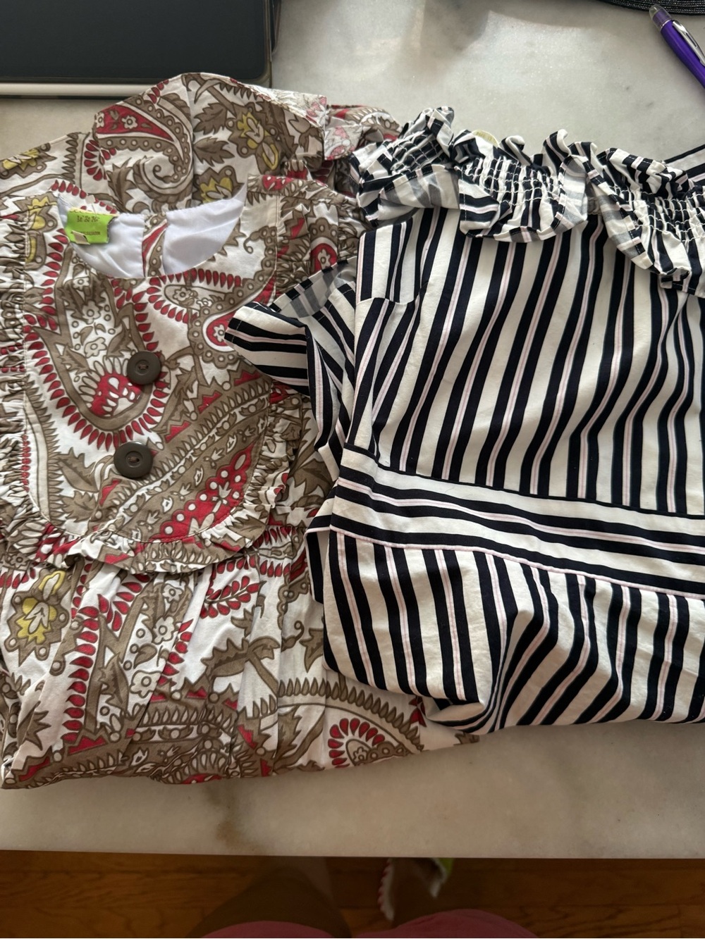 Les Copains Floral Paisley Print Skirt in Cream, Red & Brown and KATE SPADE DRES